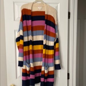 Caslon (Nordstrom) Striped Multicolor Women's duster cardigan